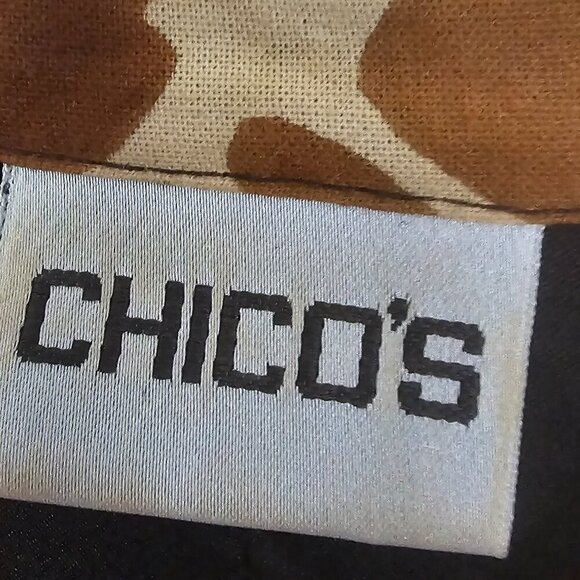 Chico's Brown Patchwork Embroidered Boho Hippie Retro Jacket 2 (L) - Picture 9 of 12